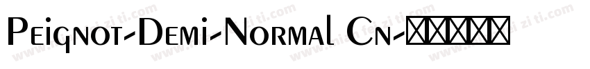 Peignot-Demi-Normal Cn字体转换